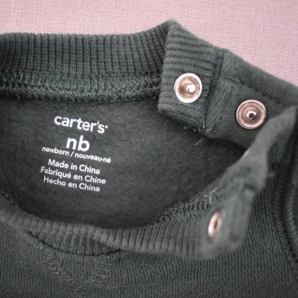 Carter's Ladies Man One Piece Sweatsuit Romper NB - Picture 6 of 8